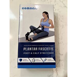 Comness Plantar Fasciitis, Foot, Calf, leg, heel Stretcher, Stretching Strap RED